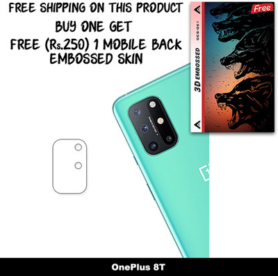 ARBAN Camera Lens Protector for OnePlus 8T FREE 1 3D EMBOSSED SKIN FOR MOBILE BACK WITH CUT C1S061(Pack of 1)