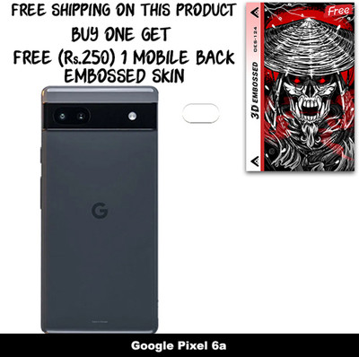 SOMTONE Camera Lens Protector for Google Pixel 6a FREE 1 3D EMBOSSED SKIN FOR MOBILE BACK WITH CUT C1S124(Pack of 1)