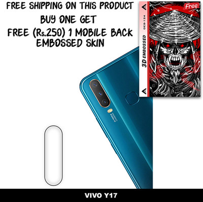 SOMTONE Camera Lens Protector for VIVO Y17 FREE 1 3D EMBOSSED SKIN FOR MOBILE BACK WITH CUT C1S124(Pack of 1)