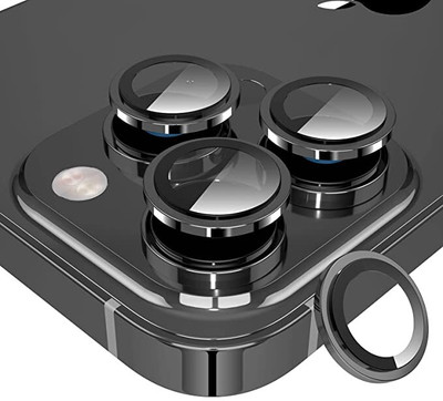 Beanny Camera Lens Protector for Apple iPhone 13 Pro/ iPhone 13 Pro Max Camera Lance With Inbuilt Tempered Glass Aluminium Alloy Metal Ring Scratch proof Very Easy To Install With Ultra Protection(Pack of 3)