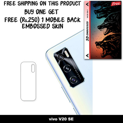 ARBAN Camera Lens Protector for vivo V20 SE FREE 1 3D EMBOSSED SKIN FOR MOBILE BACK WITH CUT C1S061(Pack of 1)
