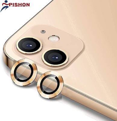 Pishon Camera Lens Protector for Apple Iphone 11, Apple Iphone 12, Apple Iphone 12 Mini (Gold)(Pack of 2)