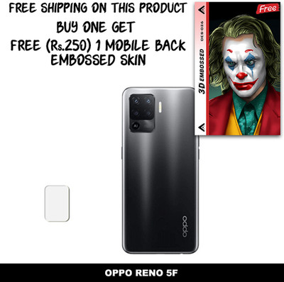 ARBAN Camera Lens Protector for OPPO RENO 5F FREE 1 3D EMBOSSED SKIN FOR MOBILE BACK WITH CUT C1S026(Pack of 1)