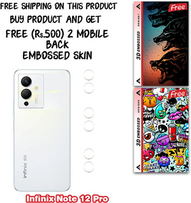 ARBAN Camera Lens Protector for Infinix Note 12 Pro WITH FREE 500 RUPEES 2 3D EMBOSSED SKIN FOR MOBILE BACK CS061(Pack of 3)