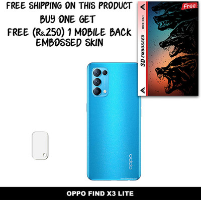 SOMTONE Camera Lens Protector for OPPO FIND X3 LITE FREE 1 3D EMBOSSED SKIN FOR MOBILE BACK WITH CUT C1S061(Pack of 1)