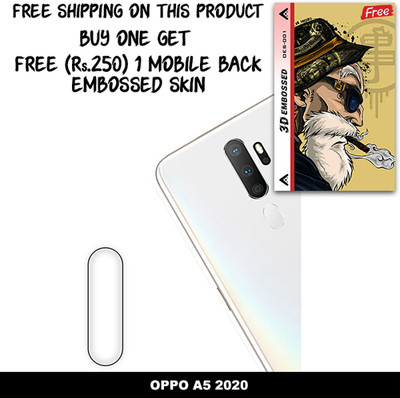 ARBAN Camera Lens Protector for OPPO A5 2020 FREE 1 3D EMBOSSED SKIN FOR MOBILE BACK C1S001(Pack of 1)