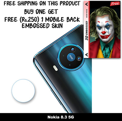 SOMTONE Camera Lens Protector for Nokia 8.3 5G FREE 1 3D EMBOSSED SKIN FOR MOBILE BACK WITH CUT C1S026(Pack of 1)