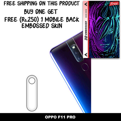 SOMTONE Camera Lens Protector for OPPO F11 PRO FREE 1 3D EMBOSSED SKIN FOR MOBILE BACK WITH CUT C1S002(Pack of 1)