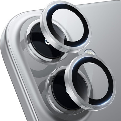 BOGATO™ Camera Lens Protector for Apple iPhone 16 Plus (White Colour)(Pack of 2)