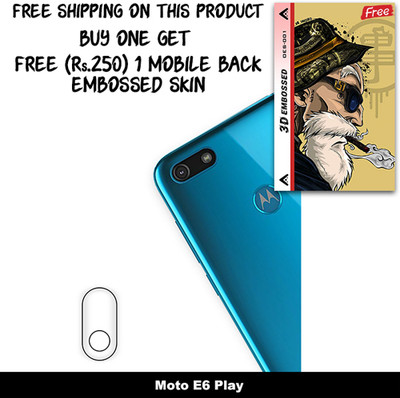 ARBAN Camera Lens Protector for Moto E6 Play FREE 1 3D EMBOSSED SKIN FOR MOBILE BACK C1S001(Pack of 1)