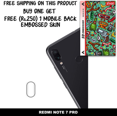 ARBAN Camera Lens Protector for REDMI NOTE 7 PRO FREE 1 3D EMBOSSED SKIN FOR MOBILE BACK WITH CUT C1S018(Pack of 1)