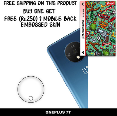 SOMTONE Camera Lens Protector for ONEPLUS 7T FREE 1 3D EMBOSSED SKIN FOR MOBILE BACK WITH CUT C1S018(Pack of 1)