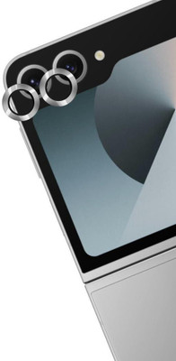 A3sprime Camera Lens Protector for SAMSUNG Galaxy Z Flip6 5G |Edge to Edge Full Coverage 9H Surface Hardness Tempered Glass with Metal Ring Guard Camera Lens Protector(Pack of 2)