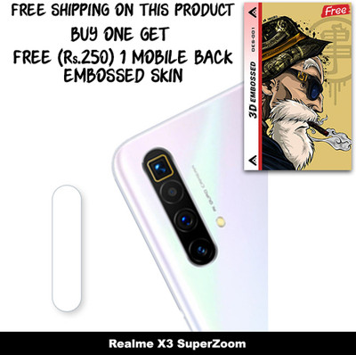 ARBAN Camera Lens Protector for Realme X3 SuperZoom FREE 1 3D EMBOSSED SKIN FOR MOBILE BACK C1S001(Pack of 1)