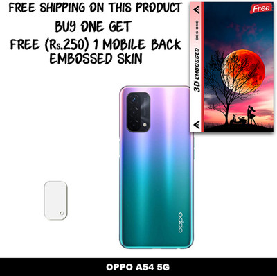 SOMTONE Camera Lens Protector for OPPO A54 5G FREE 1 3D EMBOSSED SKIN FOR MOBILE BACK WITH CUT C1S010(Pack of 1)
