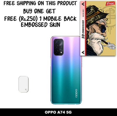 ARBAN Camera Lens Protector for OPPO A74 5G FREE 1 3D EMBOSSED SKIN FOR MOBILE BACK C1S001(Pack of 1)