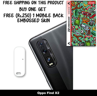 SOMTONE Camera Lens Protector for Oppo Find X2 FREE 1 3D EMBOSSED SKIN FOR MOBILE BACK WITH CUT C1S018(Pack of 1)