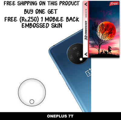 ARBAN Camera Lens Protector for ONEPLUS 7T FREE 1 3D EMBOSSED SKIN FOR MOBILE BACK WITH CUT C1S010(Pack of 1)