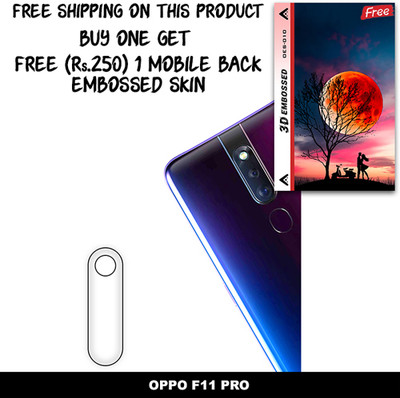 SOMTONE Camera Lens Protector for OPPO F11 PRO FREE 1 3D EMBOSSED SKIN FOR MOBILE BACK WITH CUT C1S010(Pack of 1)