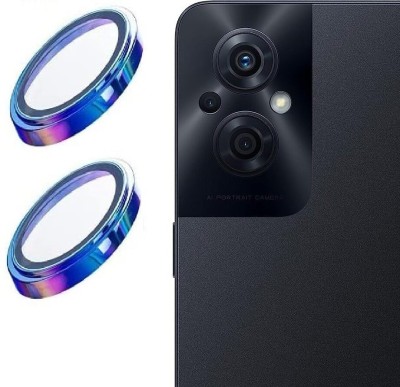 A3sprime Camera Lens Protector for Oppo F21 Pro 5G, |Full Coverage 9H Surface Hardness Tempered Glass with Metal Ring Guard Camera Protector|(Pack of 2)