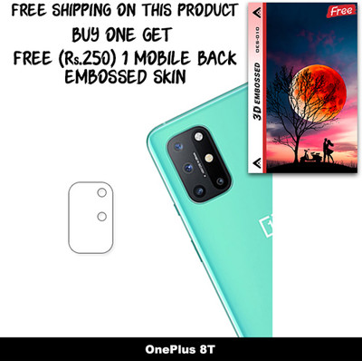 SOMTONE Camera Lens Protector for OnePlus 8T FREE 1 3D EMBOSSED SKIN FOR MOBILE BACK WITH CUT C1S010(Pack of 1)