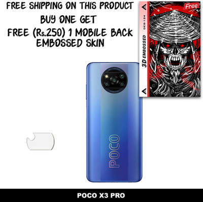 SOMTONE Camera Lens Protector for POCO X3 PRO FREE 1 3D EMBOSSED SKIN FOR MOBILE BACK WITH CUT C1S124(Pack of 1)