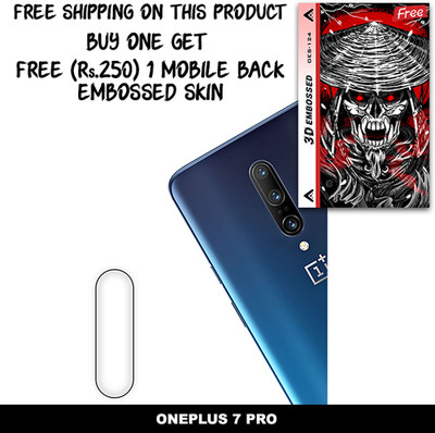 ARBAN Camera Lens Protector for ONEPLUS 7 PRO FREE 1 3D EMBOSSED SKIN FOR MOBILE BACK WITH CUT C1S124(Pack of 1)