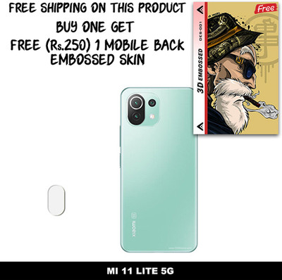 ARBAN Camera Lens Protector for MI 11 LITE 5G FREE 1 3D EMBOSSED SKIN FOR MOBILE BACK C1S001(Pack of 1)