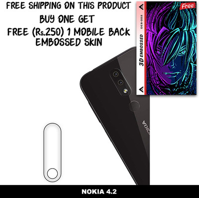 SOMTONE Camera Lens Protector for NOKIA 4.2 FREE 1 3D EMBOSSED SKIN FOR MOBILE BACK WITH CUT C1S002(Pack of 1)