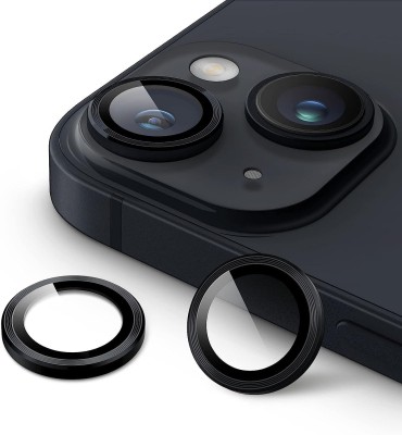 LOOTCASE Camera Lens Protector for iPhone 14,High Clarity, Scratch Proof,9H Protection Camera Cover Aluminum Alloy Rings For iPhone 14 /iPhone 14 Plus (BLACK)(Pack of 2)