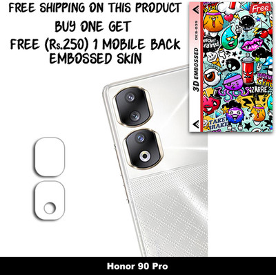 ARBAN Camera Lens Protector for Honor 90 Pro FREE 1 3D EMBOSSED SKIN FOR MOBILE BACK WITH CUT C1S039(Pack of 1)