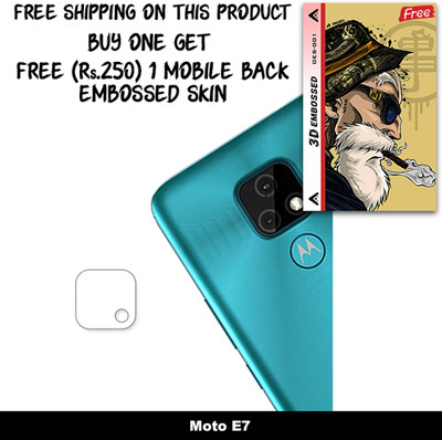 ARBAN Camera Lens Protector for Moto E7 FREE 1 3D EMBOSSED SKIN FOR MOBILE BACK C1S001(Pack of 1)