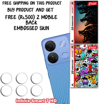 ARBAN Camera Lens Protector for Infinix Smart 7 HD WITH FREE 500 RUPEES 2 3D EMBOSSED SKIN FOR MOBILE BACK CS061(Pack of 3)