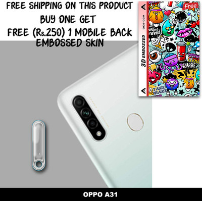 SOMTONE Camera Lens Protector for OPPO A31 FREE 1 3D EMBOSSED SKIN FOR MOBILE BACK WITH CUT C1S039(Pack of 1)