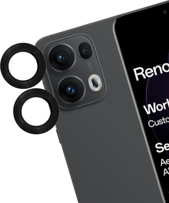 A3sprime Camera Lens Protector for OPPO Reno13 Pro 5G, |Edge To Edge Full Coverage 9H Hardness Scratch Resistant Tempered Glass with Metal Ring Guard Camera Lens Protector|(Pack of 2)