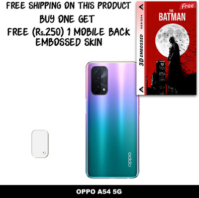 SOMTONE Camera Lens Protector for OPPO A54 5G FREE 1 3D EMBOSSED SKIN FOR MOBILE BACK WITH CUT C1S034(Pack of 1)