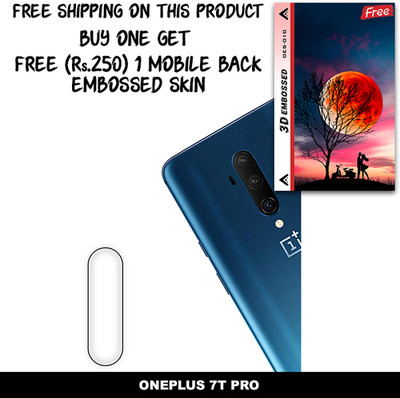 SOMTONE Camera Lens Protector for ONEPLUS 7T PRO FREE 1 3D EMBOSSED SKIN FOR MOBILE BACK WITH CUT C1S010(Pack of 1)