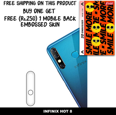 ARBAN Camera Lens Protector for INFINIX HOT 8 FREE 1 3D EMBOSSED SKIN FOR MOBILE BACK WITH CUT C1S172(Pack of 1)