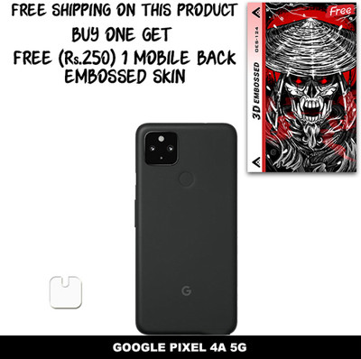 SOMTONE Camera Lens Protector for GOOGLE PIXEL 4A 5G FREE 1 3D EMBOSSED SKIN FOR MOBILE BACK WITH CUT C1S124(Pack of 1)