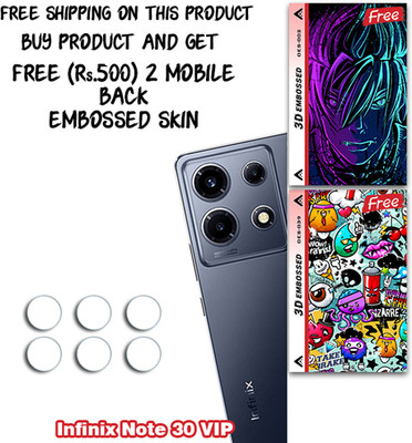 ARBAN Camera Lens Protector for Infinix Note 30 VIP WITH FREE 500 RUPEES 2 3D EMBOSSED SKIN FOR MOBILE BACK CS002(Pack of 3)