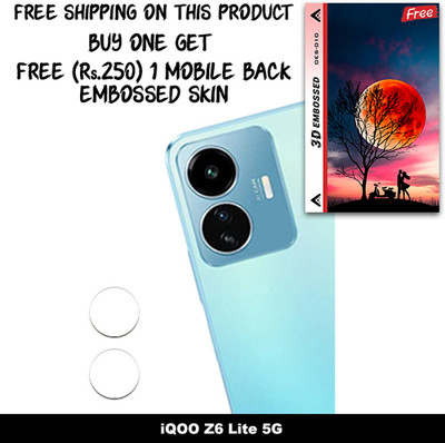 ARBAN Camera Lens Protector for VIVO iQOO Z6 Lite 5G FREE 1 3D EMBOSSED SKIN FOR MOBILE BACK WITH CUT C1S010(Pack of 1)
