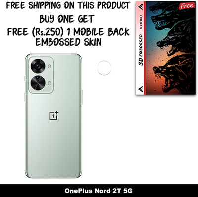 SOMTONE Camera Lens Protector for OnePlus Nord 2T 5G FREE 1 3D EMBOSSED SKIN FOR MOBILE BACK WITH CUT C1S061(Pack of 1)