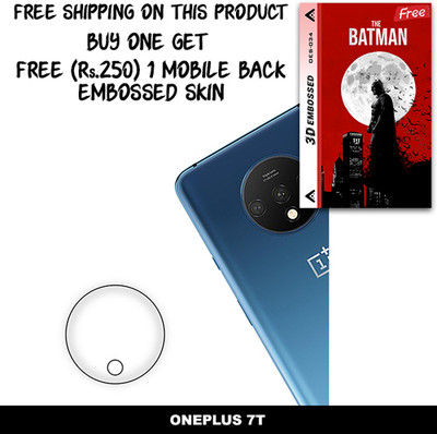 ARBAN Camera Lens Protector for ONEPLUS 7T FREE 1 3D EMBOSSED SKIN FOR MOBILE BACK WITH CUT C1S034(Pack of 1)