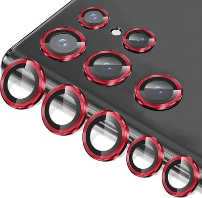 Dallao Back Camera Lens Glass Protector for Samsung Galaxy S23 Ultra 5G High Definition Full Coverage Camera Metal Ring(Pack of: 1)