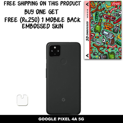 ARBAN Camera Lens Protector for GOOGLE PIXEL 4A 5G FREE 1 3D EMBOSSED SKIN FOR MOBILE BACK WITH CUT C1S018(Pack of 1)