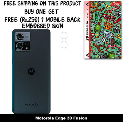 SOMTONE Camera Lens Protector for Motorola Edge 30 Fusion FREE 1 3D EMBOSSED SKIN FOR MOBILE BACK WITH CUT C1S018(Pack of 1)