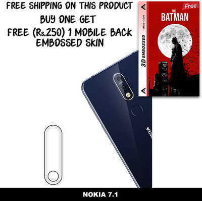 ARBAN Camera Lens Protector for NOKIA 7.1 FREE 1 3D EMBOSSED SKIN FOR MOBILE BACK WITH CUT C1S034(Pack of 1)