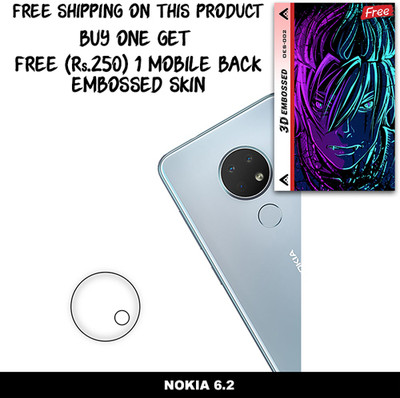 SOMTONE Camera Lens Protector for NOKIA 6.2 FREE 1 3D EMBOSSED SKIN FOR MOBILE BACK WITH CUT C1S002(Pack of 1)