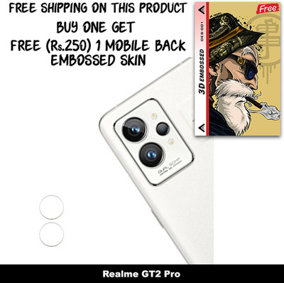 SOMTONE Camera Lens Protector for Realme GT2 Pro FREE 1 3D EMBOSSED SKIN FOR MOBILE BACK C1S001(Pack of 1)