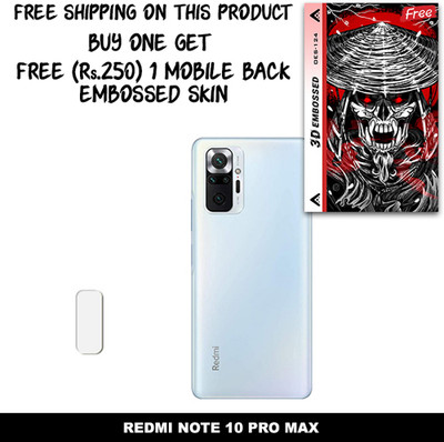 SOMTONE Camera Lens Protector for REDMI NOTE 10 PRO MAX FREE 1 3D EMBOSSED SKIN FOR MOBILE BACK WITH CUT C1S124(Pack of 1)